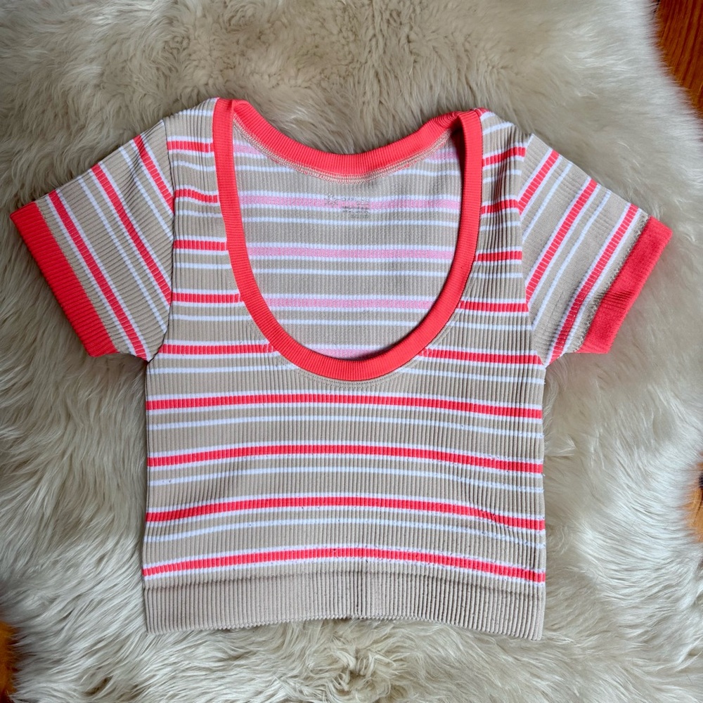 Offline by aerie Striped Ribbed Crop Top